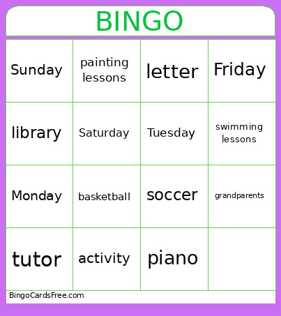 Bingo Card
