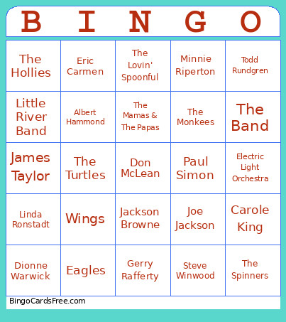 AM Gold Bingo Card