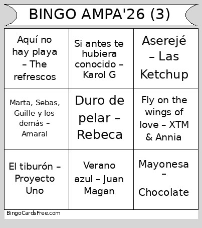 AMPA'26 (3) Bingo Card