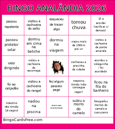 ANALÂNDIA 2026 Bingo Card