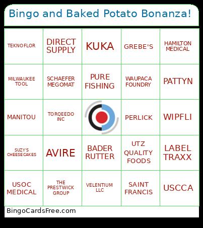 And Baked Potato Bonanza! Bingo Card