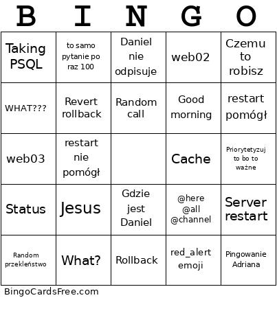 - Apoteka Bingo Card