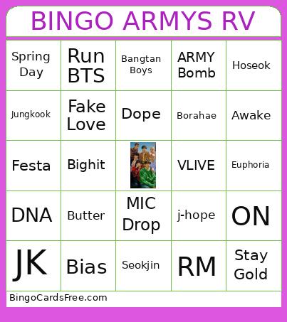 BINGO ARMYS RV