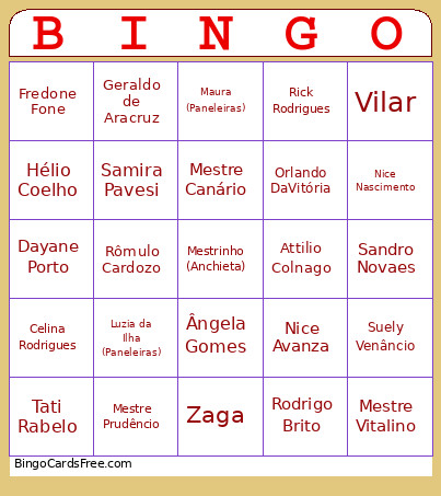 ARTISTAS Bingo Card