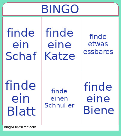 Ausflug Natur Bingo Card