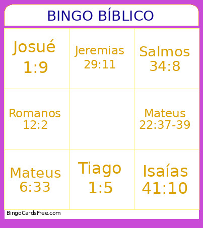 BÍBLICO Bingo Card