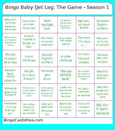  Bingo Baby (Jet Lag: The Game - Season 1