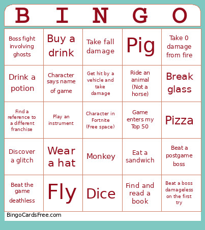 Backlog Bingo Card