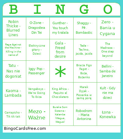 BAILONGO Bingo Card
