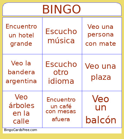 Barrio Bingo Card