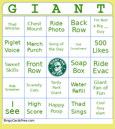Beta 1.1 Bingo Card