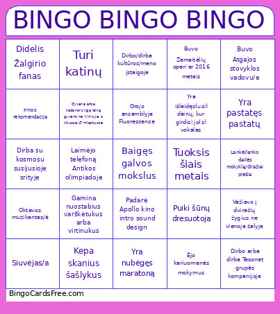 Bingo Card