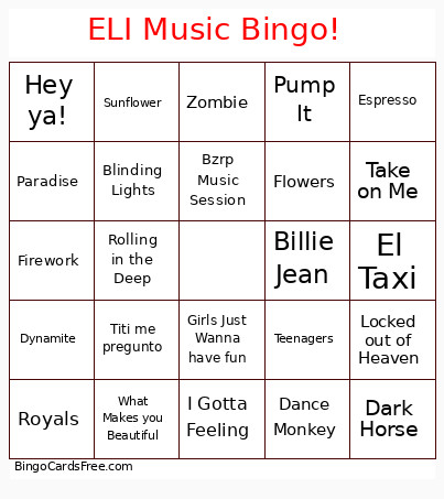 Bongo 70 People Bingo Card