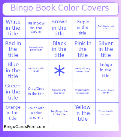 Book Color Covers Bingo Card