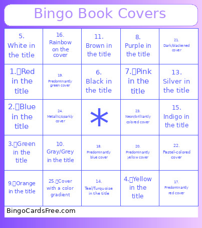 Book Covers Bingo Card