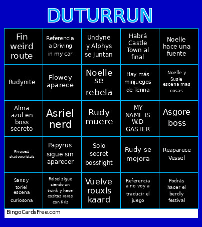 C5 Bingo Card