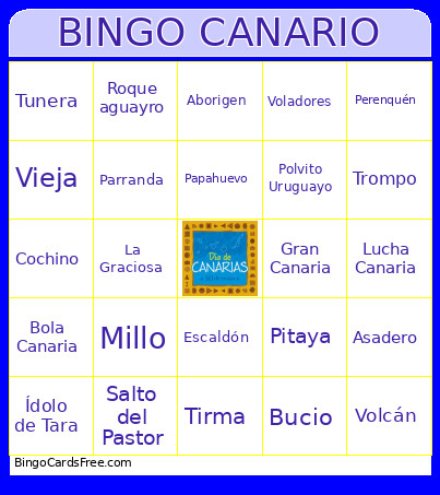 CANARIO Bingo Card