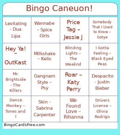 Bingo Caneuon!