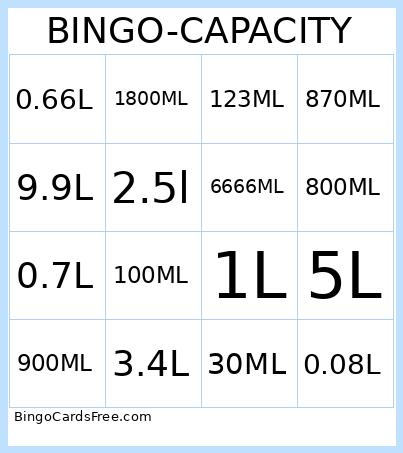 BINGO-CAPACITY