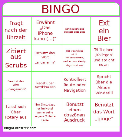 1 Bingo Card