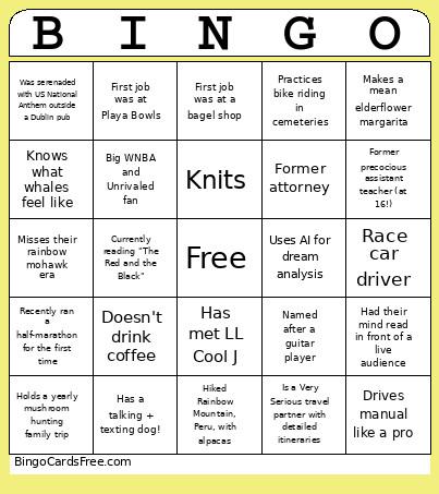 #2 Bingo Card