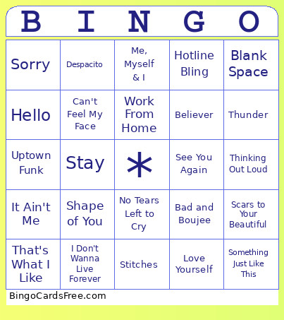 3 Bingo Card