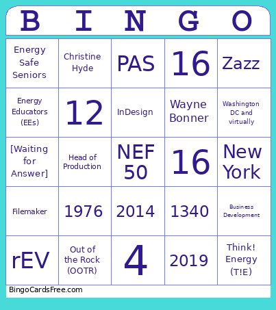 Bingo Card