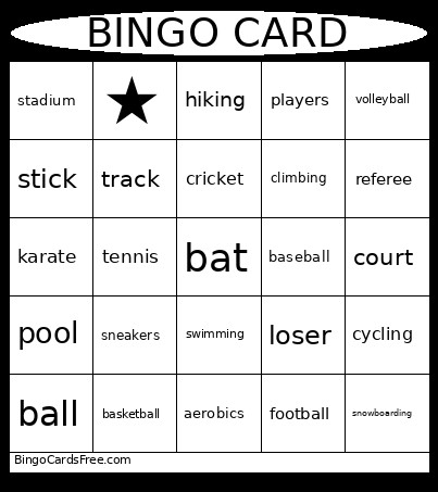 Bingo Card 2