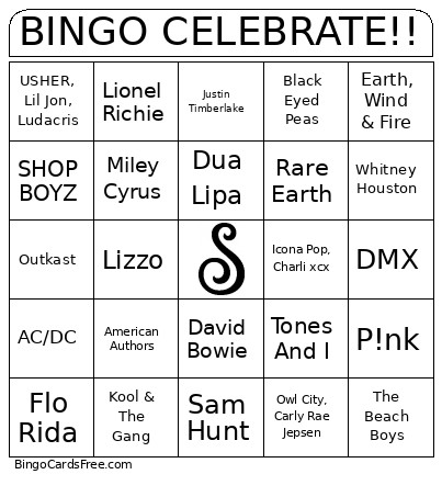 CELEBRATE!! Bingo Card