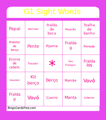 Chá Da Melissa Bingo Card