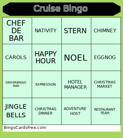 CHRIStmAS Bingo Card
