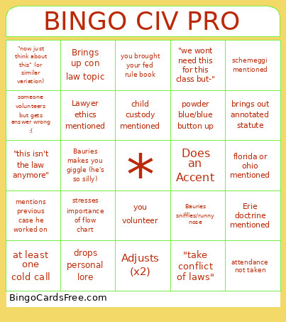 CIV PRO Bingo Card 2