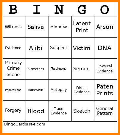CLASS Bingo Card