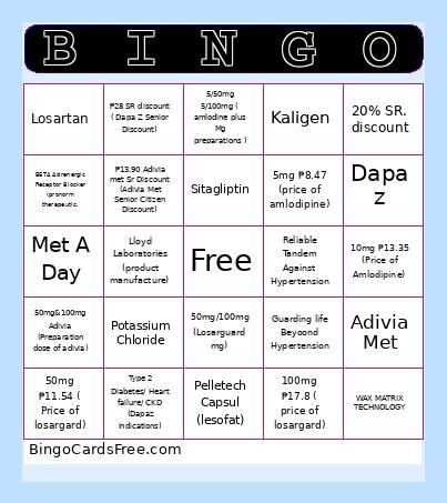 Complete Bingo Card