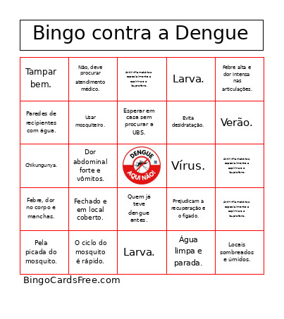 Contra A Dengue Bingo Card