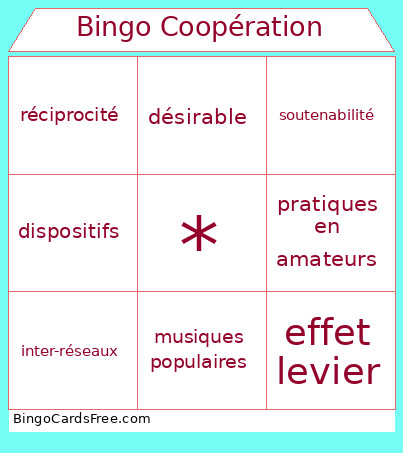 Coopération Bingo Card