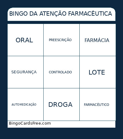 DA ATENÇÃO FARMACÊUTICA Bingo Card