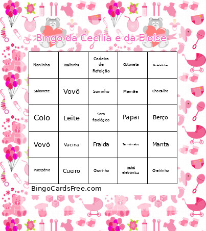 Da Cecília E Da Eloíse Bingo Card