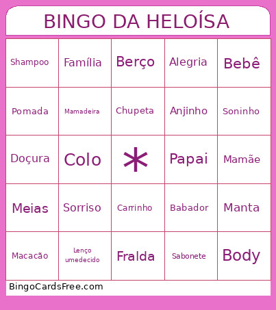 DA HELOÍSA Bingo Card