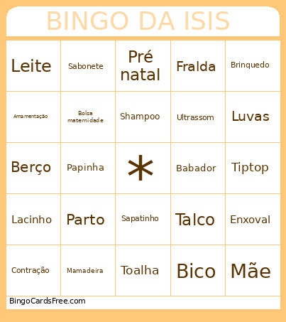 DA ISIS Bingo Card