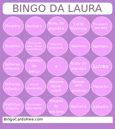 DA LAURA Bingo Card