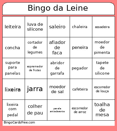 Da Leine Bingo Card