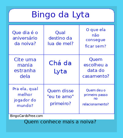 Da Lyta Bingo Card