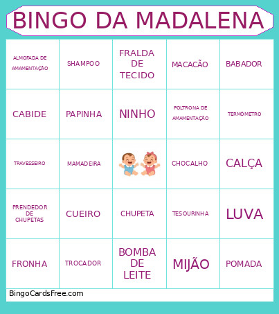 DA MADALENA Bingo Card