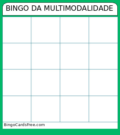 DA MULTIMODALIDADE Bingo Card