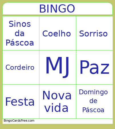 DA PÁSCOA Bingo Card