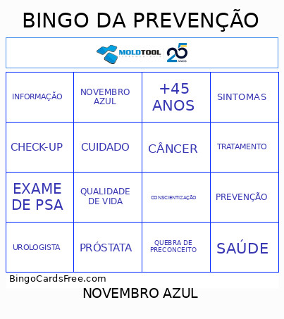 DA PREVENÇÃO Bingo Card 2