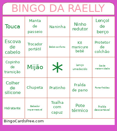 Da Raelly Bingo Card