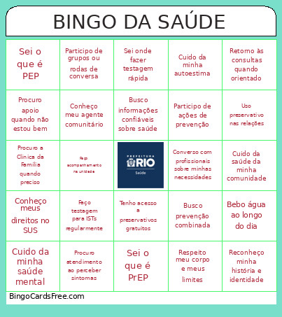 DA SAÚDE Bingo Card