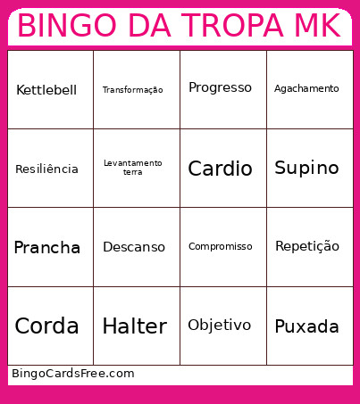 DA TROPA MK Bingo Card